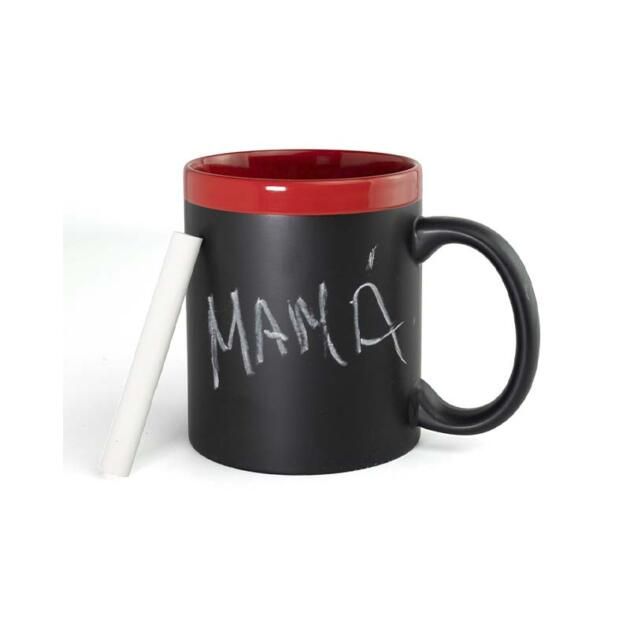 Taza de Cerámica  Efecto Pizarra (asa y borde de color) Personalizable